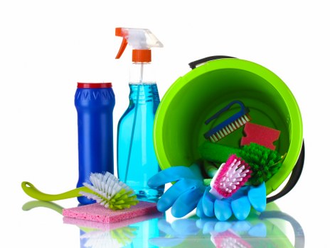 Professionals performing after builders cleaning in a newly renovated room