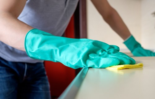 Different rug types prepared for safe cleaning