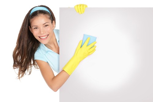 Professional cleaning supplies and tools used for commercial cleaning