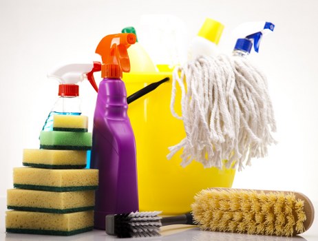 Upholstery cleaning equipment and fabric care products